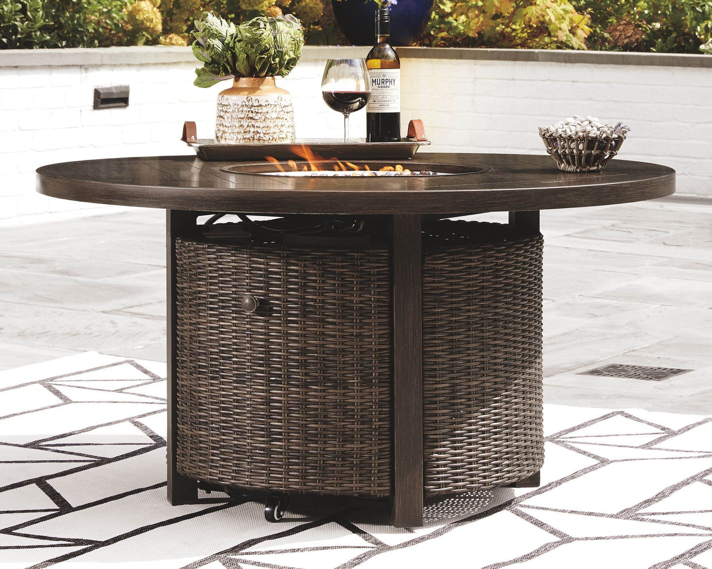 Paradise Trail - Medium Brown - Round Fire Pit Table - Forward Furniture