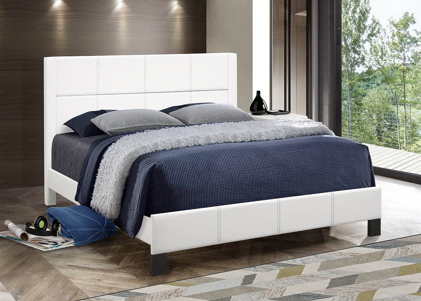 Solace PU Bed with Contrast Stitching - Forward Furniture