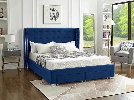 Mira Platform Wing Bed with Storage - Forward Furniture
