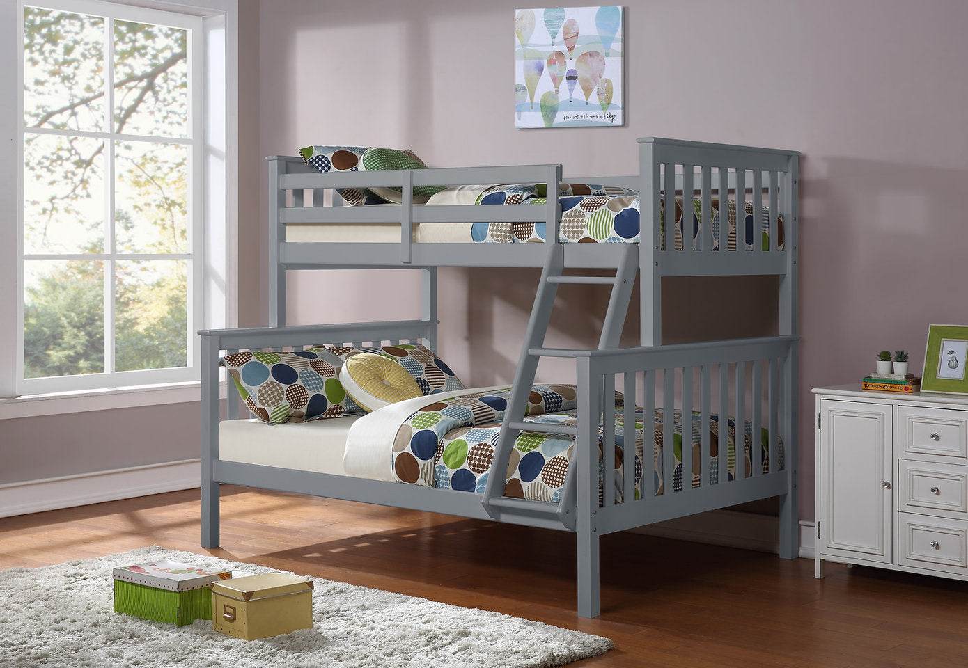 Skyline Grey Single over Double Bunk Bed - Solid Wood - Forward Furniture