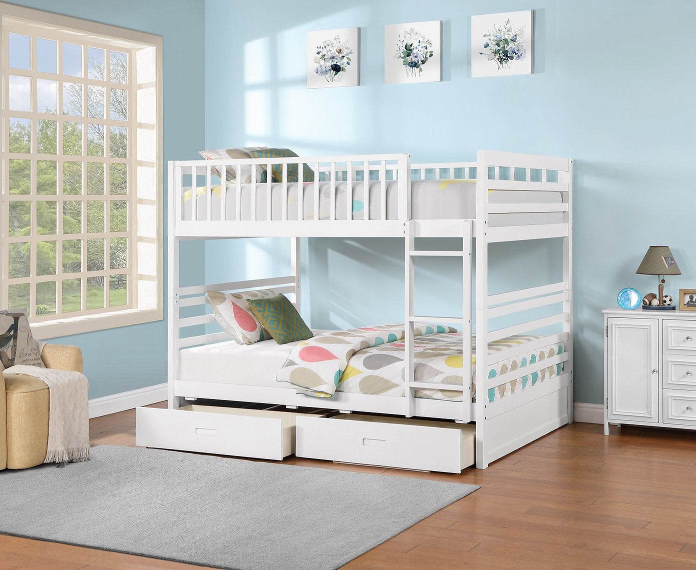Zane Espresso Double over Double Bunk Bed with Storage Drawers and Solid Wood - Forward Furniture