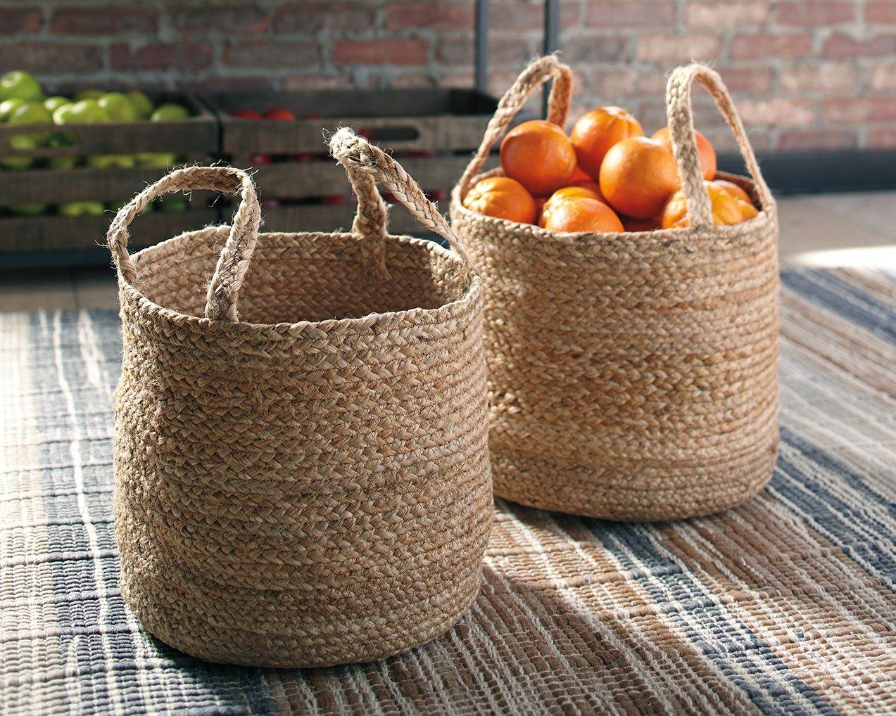 Brayton - Natural - Basket Set (Set of 2) - Forward Furniture