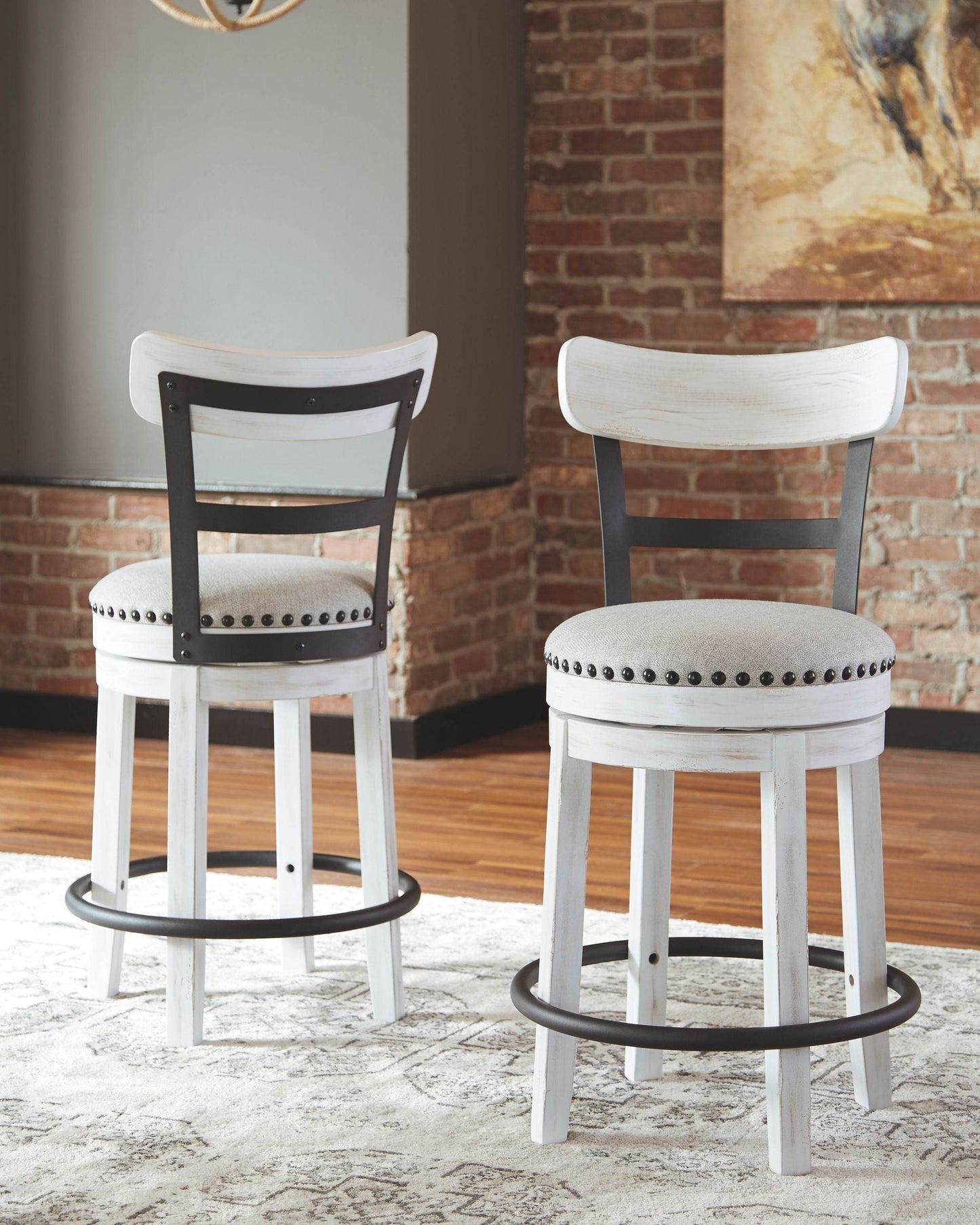 Valebeck - Full Back Swivel Stool - Forward Furniture