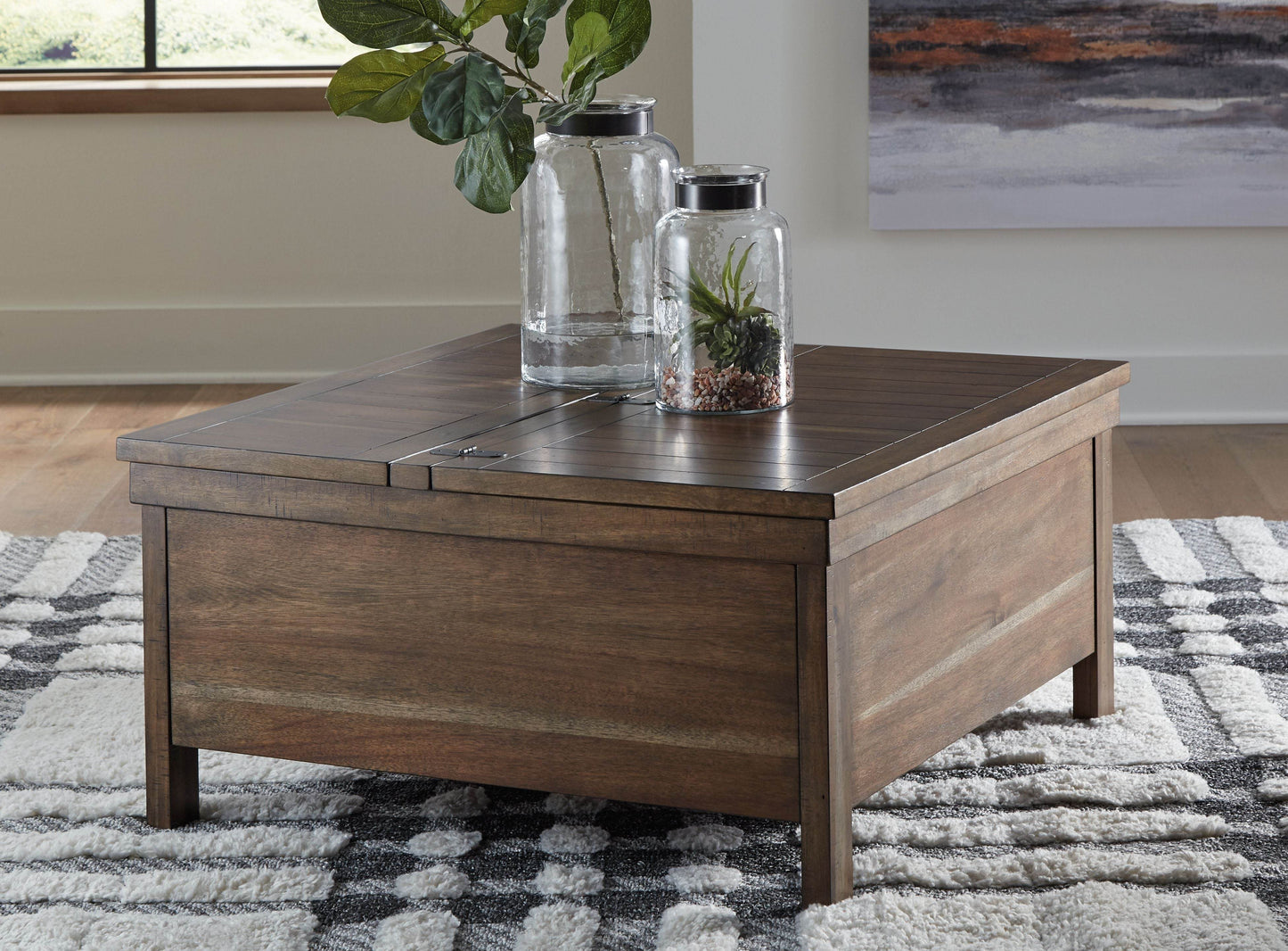 Moriville - Grayish Brown - Lift Top Cocktail Table - Forward Furniture