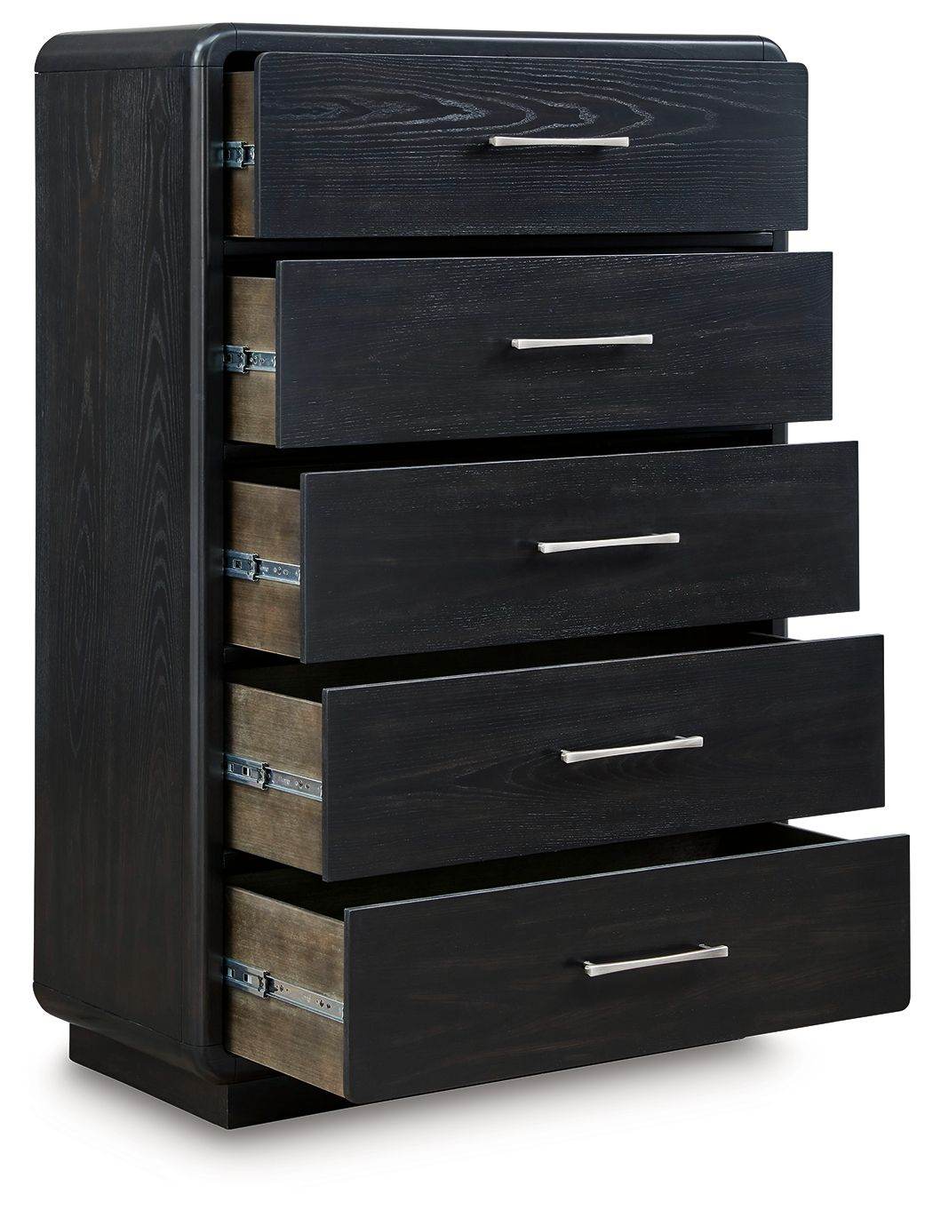Rowanbeck - Black - Five Drawer Chest - Forward Furniture
