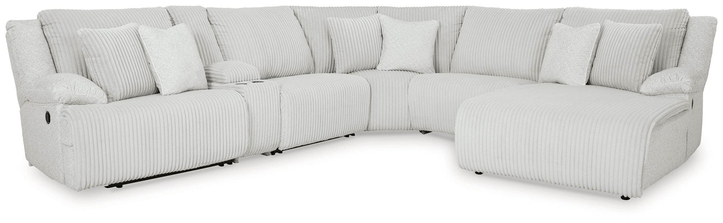 Top Tier - Alloy - 6-Piece Reclining Sectional With Raf Chaise - Fabric - Forward Furniture