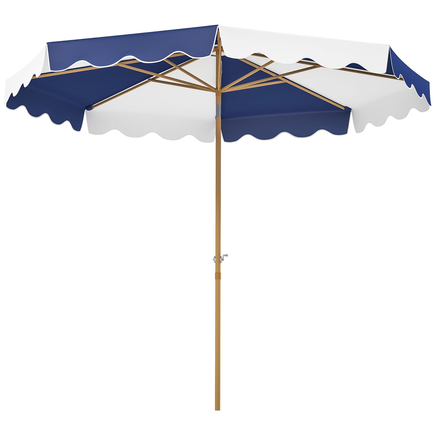 9FT Patio Umbrella with 8 Ribs, Crank & Tilt, UPF 50+ for Garden, Deck, Poolside, Mixed Colour