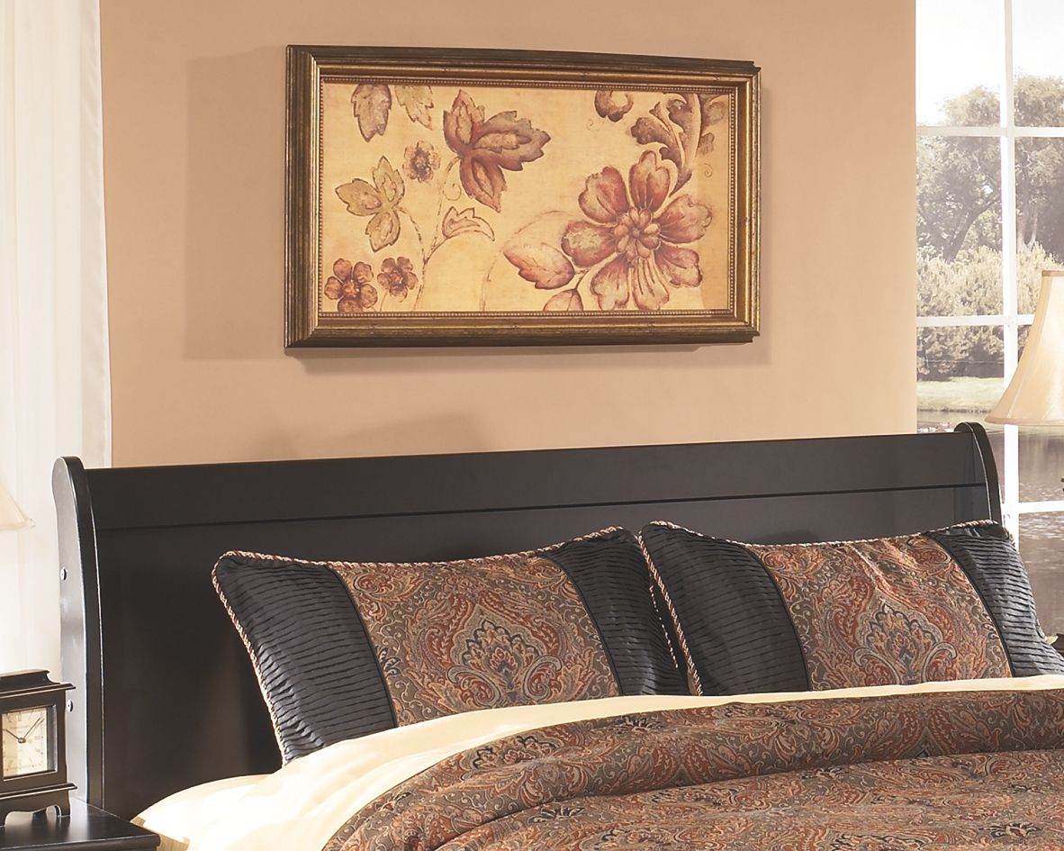 Huey Vineyard - Black - Queen Sleigh Headboard - Forward Furniture