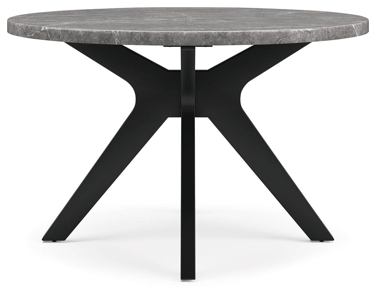 Glinari - Taupe / Black - Round Dining Room Table - Forward Furniture