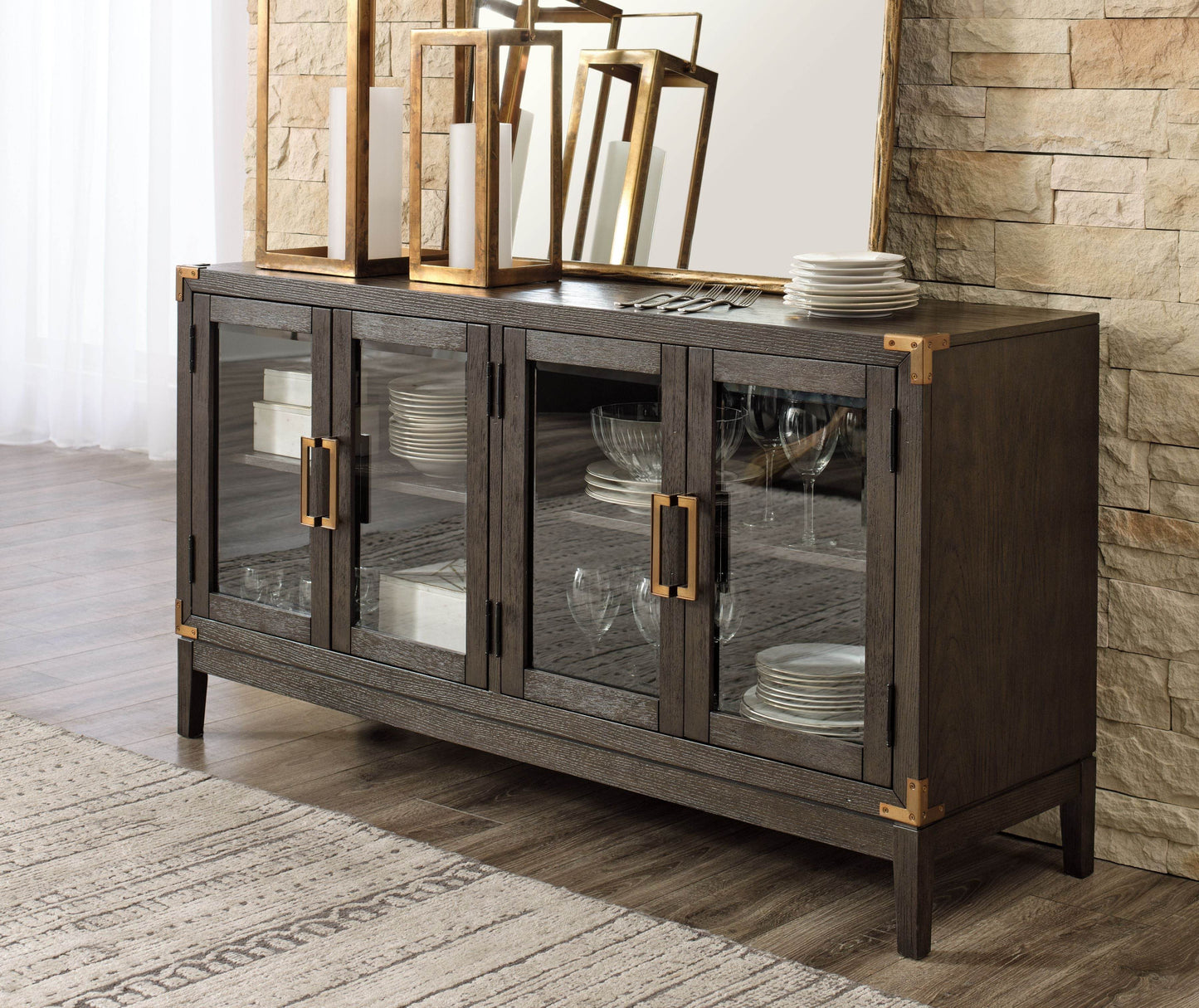 Burkhaus - Dark Brown - Dining Room Server - Forward Furniture
