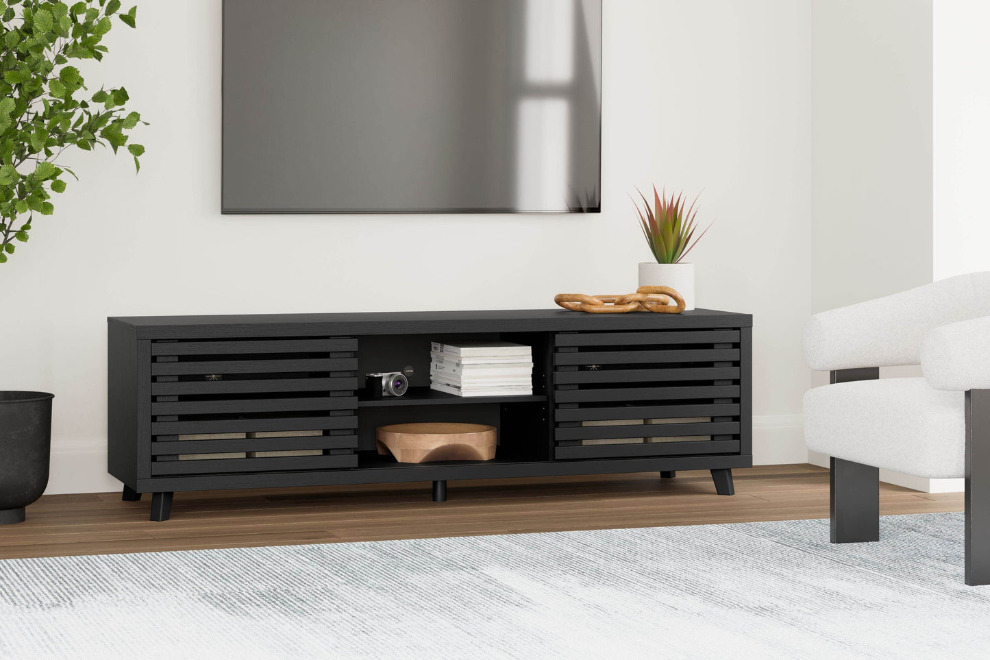 Danziar - Black - Extra Large TV Stand - Forward Furniture