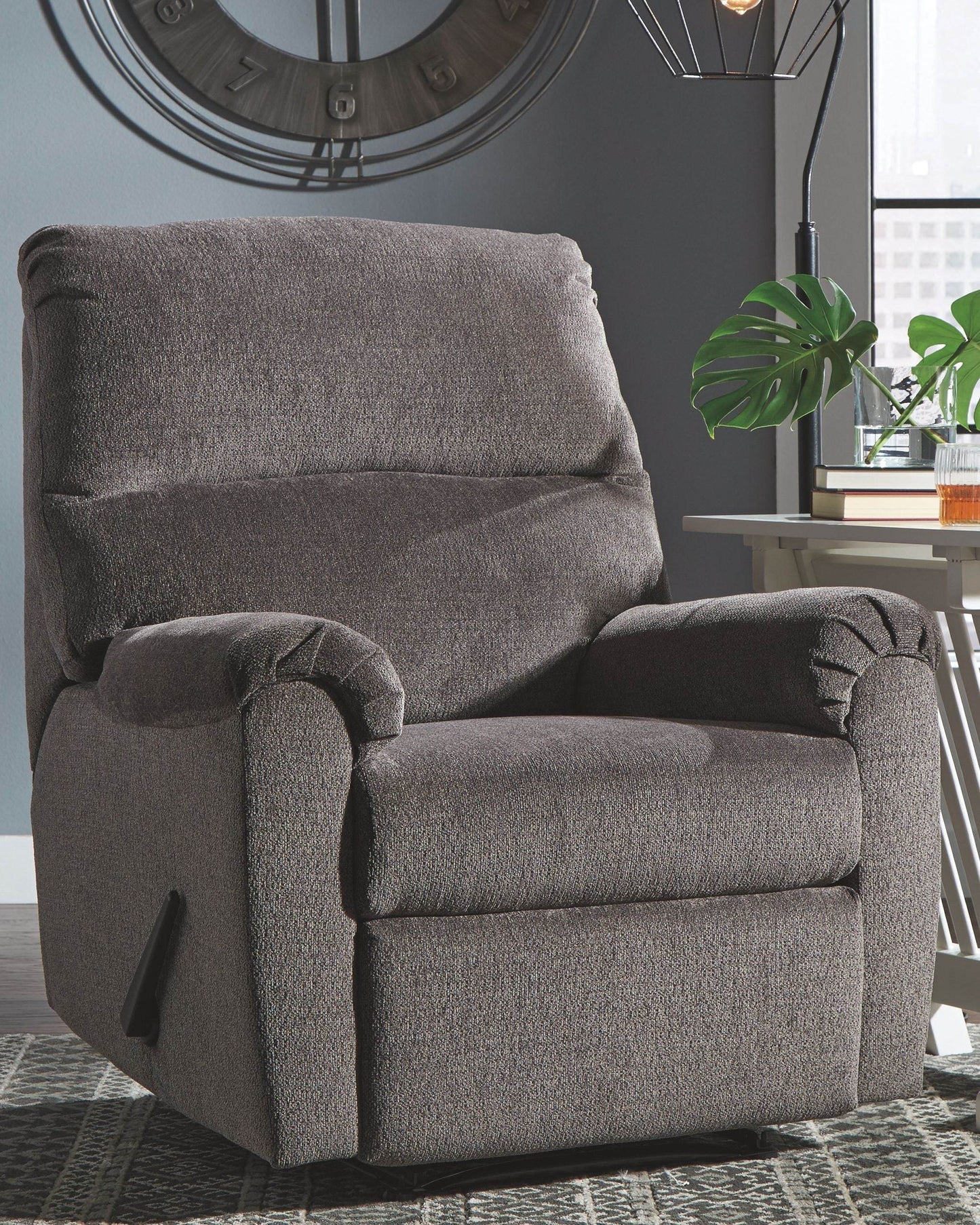 Nerviano - Dark Gray - Zero Wall Recliner - Forward Furniture