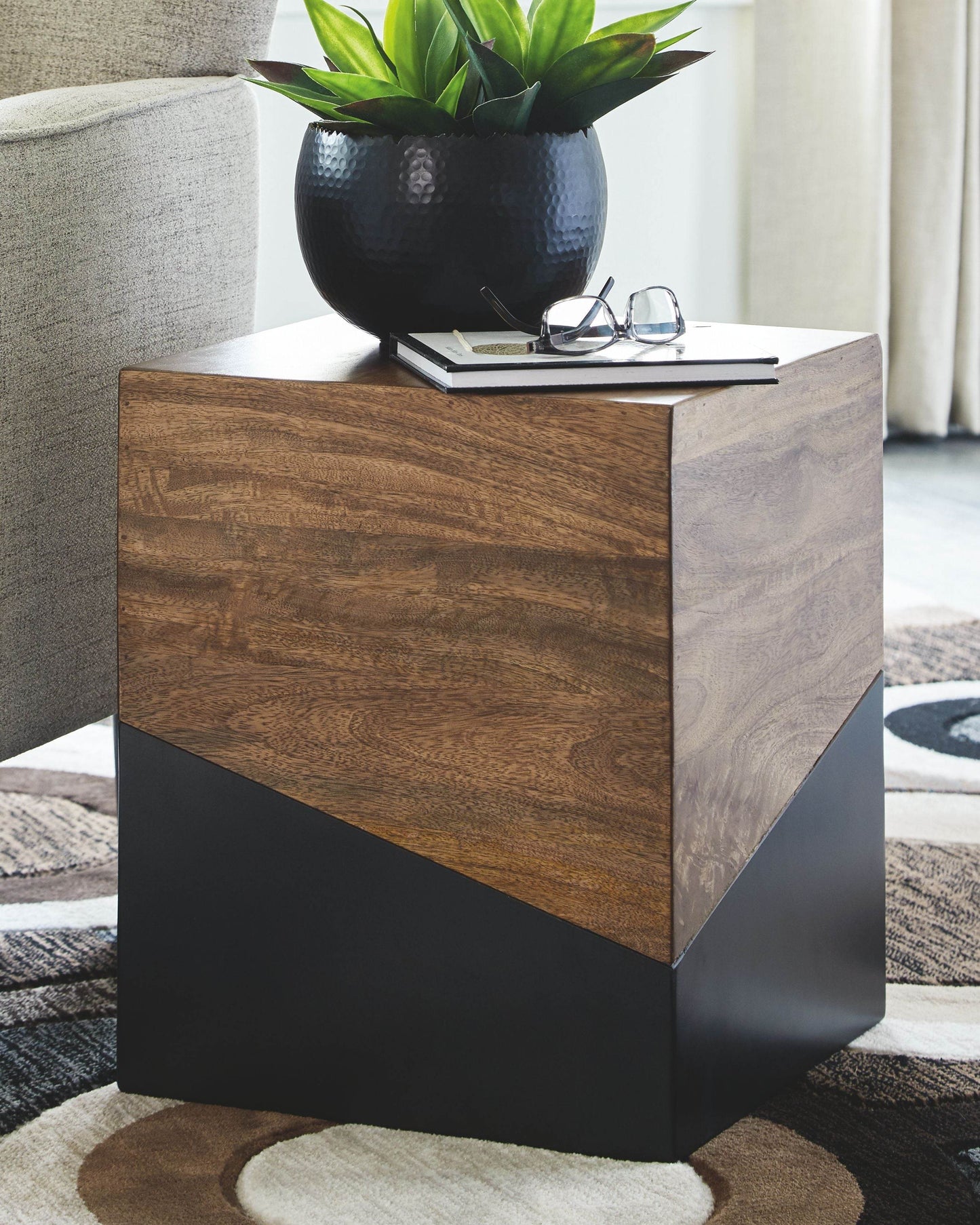 Trailbend - Brown / Gunmetal - Accent Table - Forward Furniture