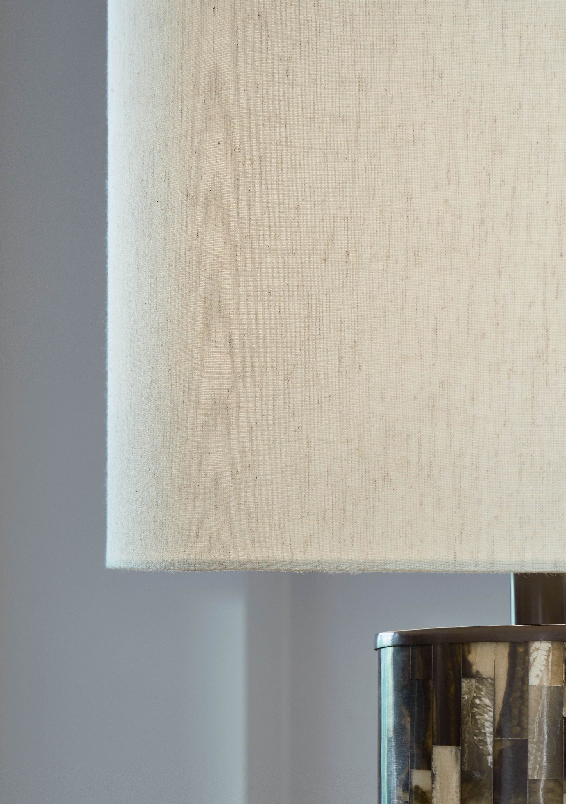Ellford - Black / Brown / Cream - Poly Table Lamp - Forward Furniture