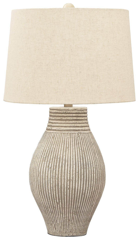Layal - Beige - Paper Table Lamp - Forward Furniture
