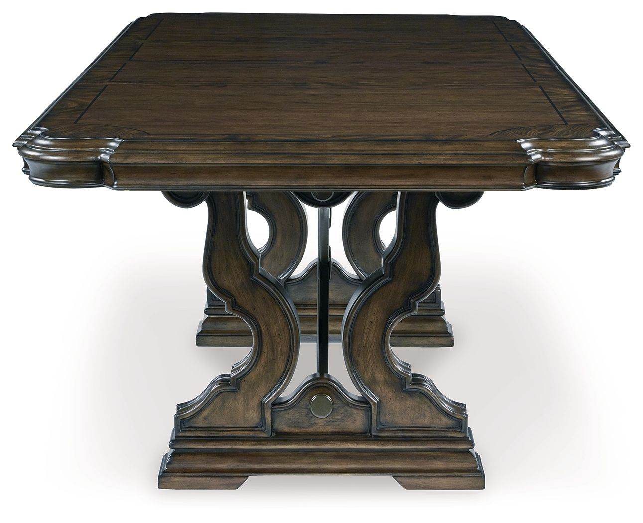Maylee - Dark Brown - 11 Pc. - Dining Extension Table, 4 Side Chairs, 2 Arm Chairs, Storage Bench, Buffet And Hutch - Forward Furniture