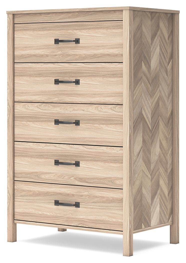 Battelle - Tan - Five Drawer Chest - Forward Furniture