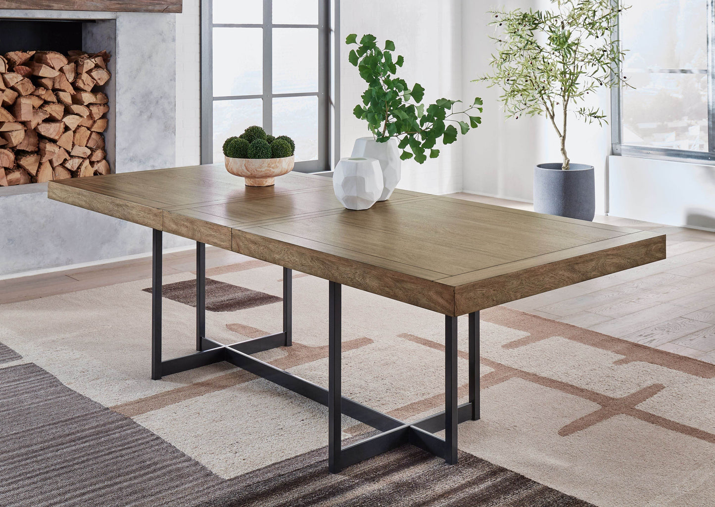 Tomtyn - Light Brown - Rectangular Dining Room Extension Table - Forward Furniture