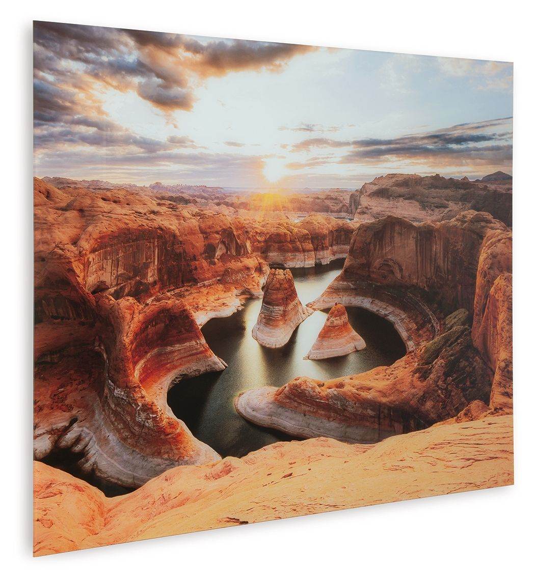 Deemsdon - Blue / Amber - Wall Art - Forward Furniture