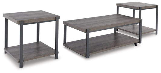 Wilmaden - Gray / Black - Occasional Table Set (Set of 3) - Forward Furniture