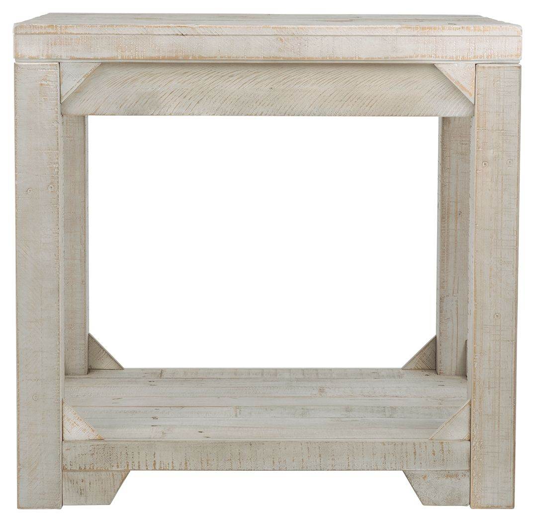 Fregine - Whitewash - Rectangular End Table - Forward Furniture