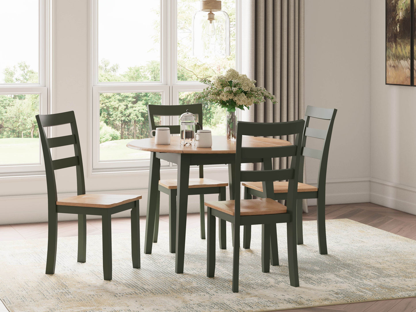 Gesthaven - Round Dining Room Drop Leaf Table Set - Forward Furniture