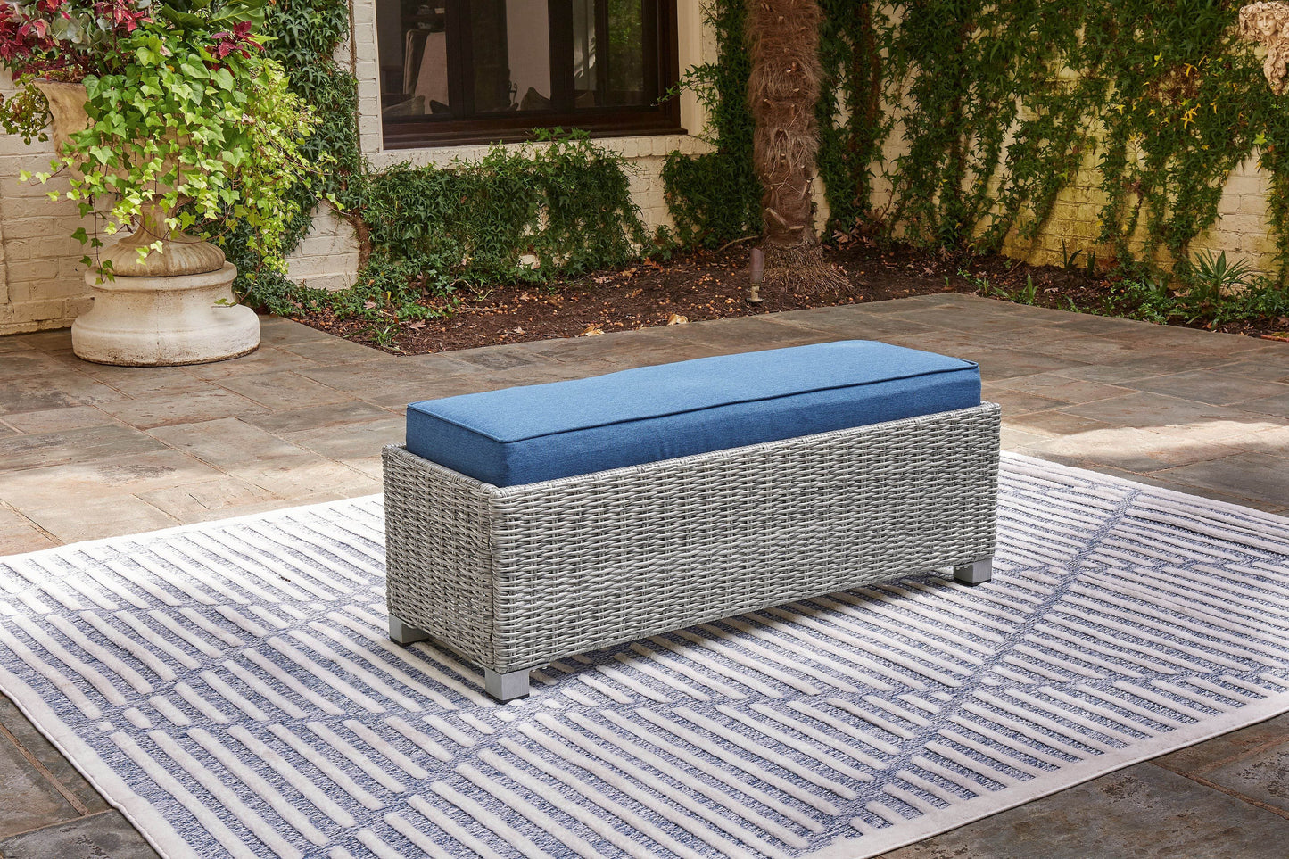 Naples Beach - Light Gray - Bench with Cushion - Forward Furniture