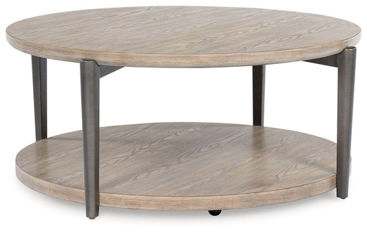 Dyonton - Light Grayish Brown - Round Cocktail Table - Forward Furniture