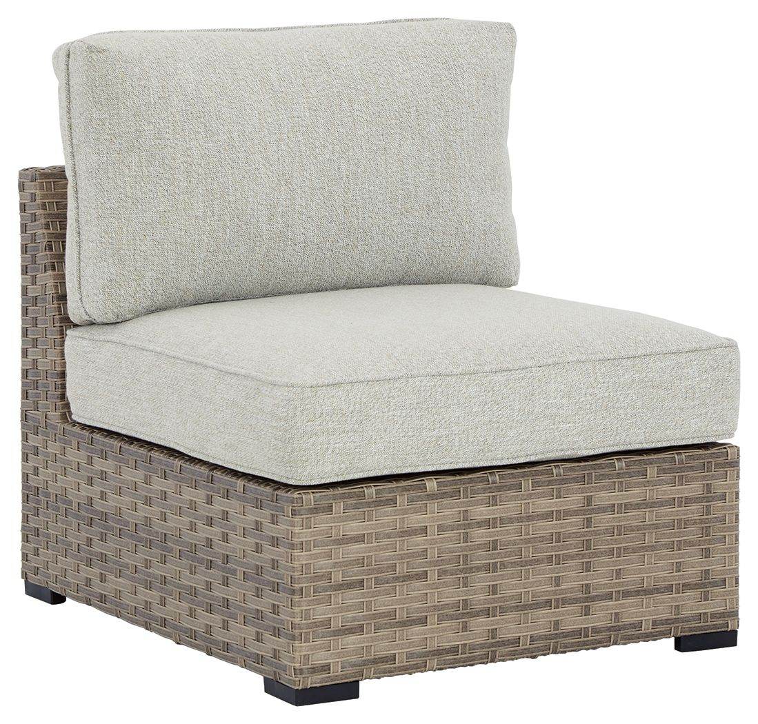 Calworth - Beige - Armless Chair w/Cushion (Set of 2) - Forward Furniture