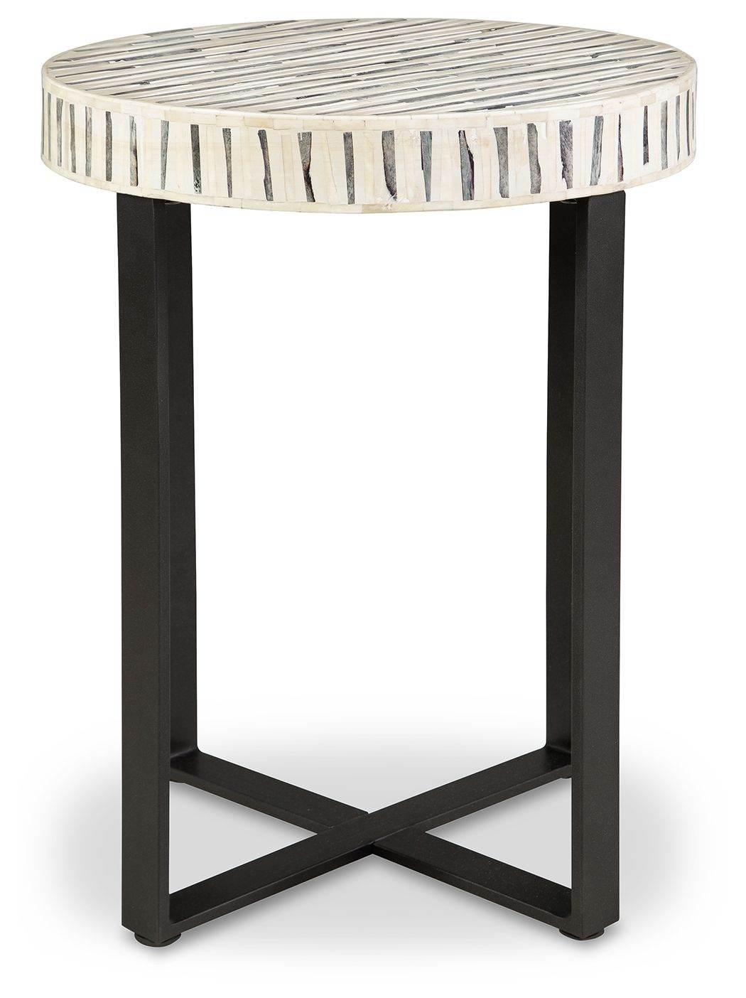 Crewridge - Black / Cream - Accent Table - Forward Furniture