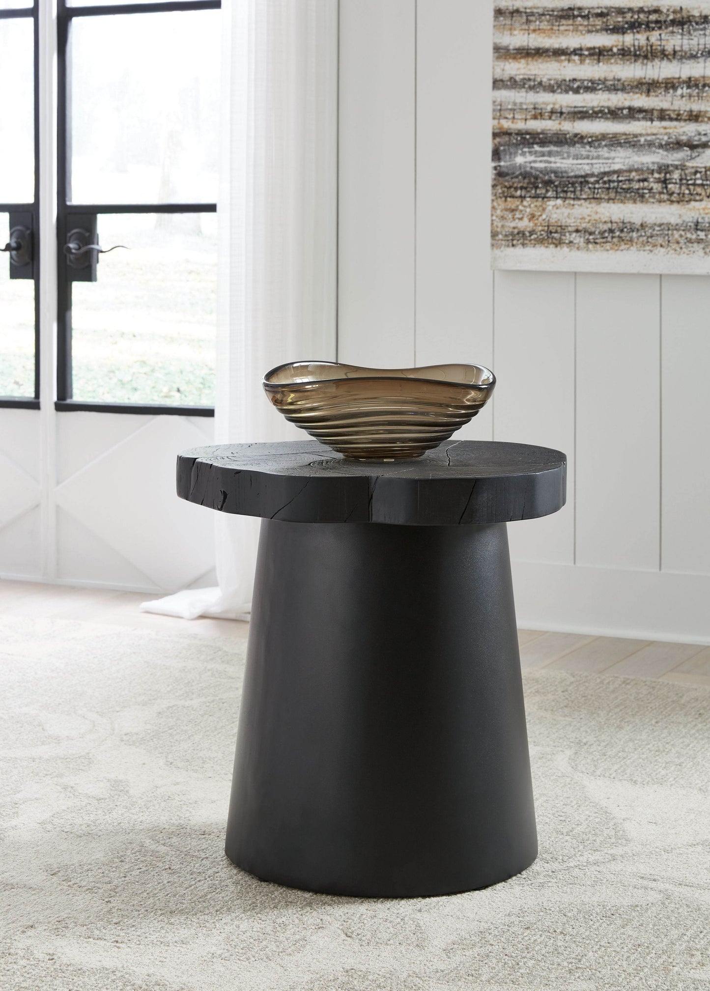 Wimbell - Black - Round End Table - Forward Furniture