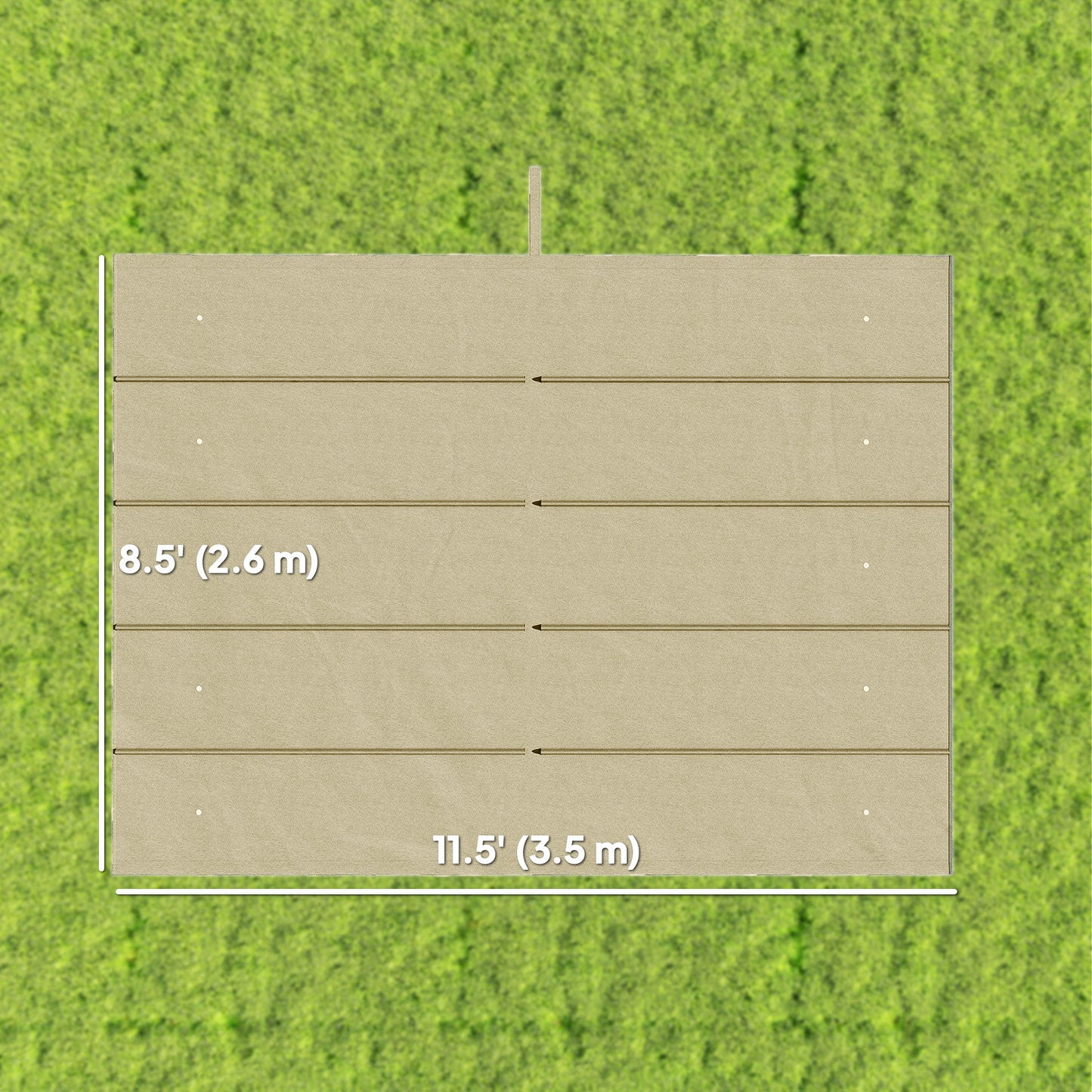 8.5' x 11.5' Retractable Pergola Canopy Replacement, Fit 10' x 13' Frame, Pergola Cover Replacement Top Only, Beige