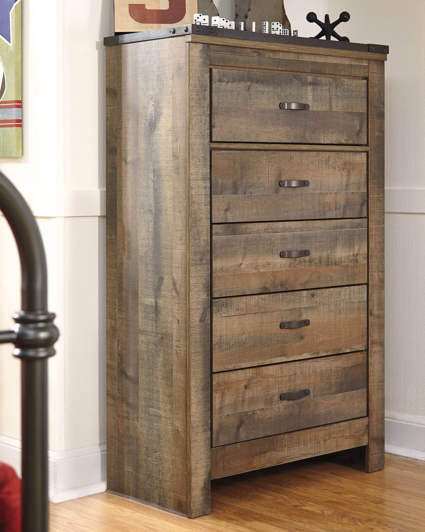 Trinell - Brown - Five Drawer Chest - Forward Furniture