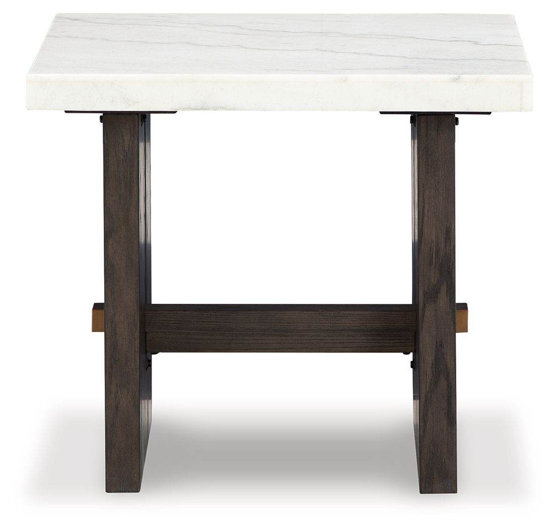 Burkhaus - White / Dark Brown - Rectangular End Table - Forward Furniture