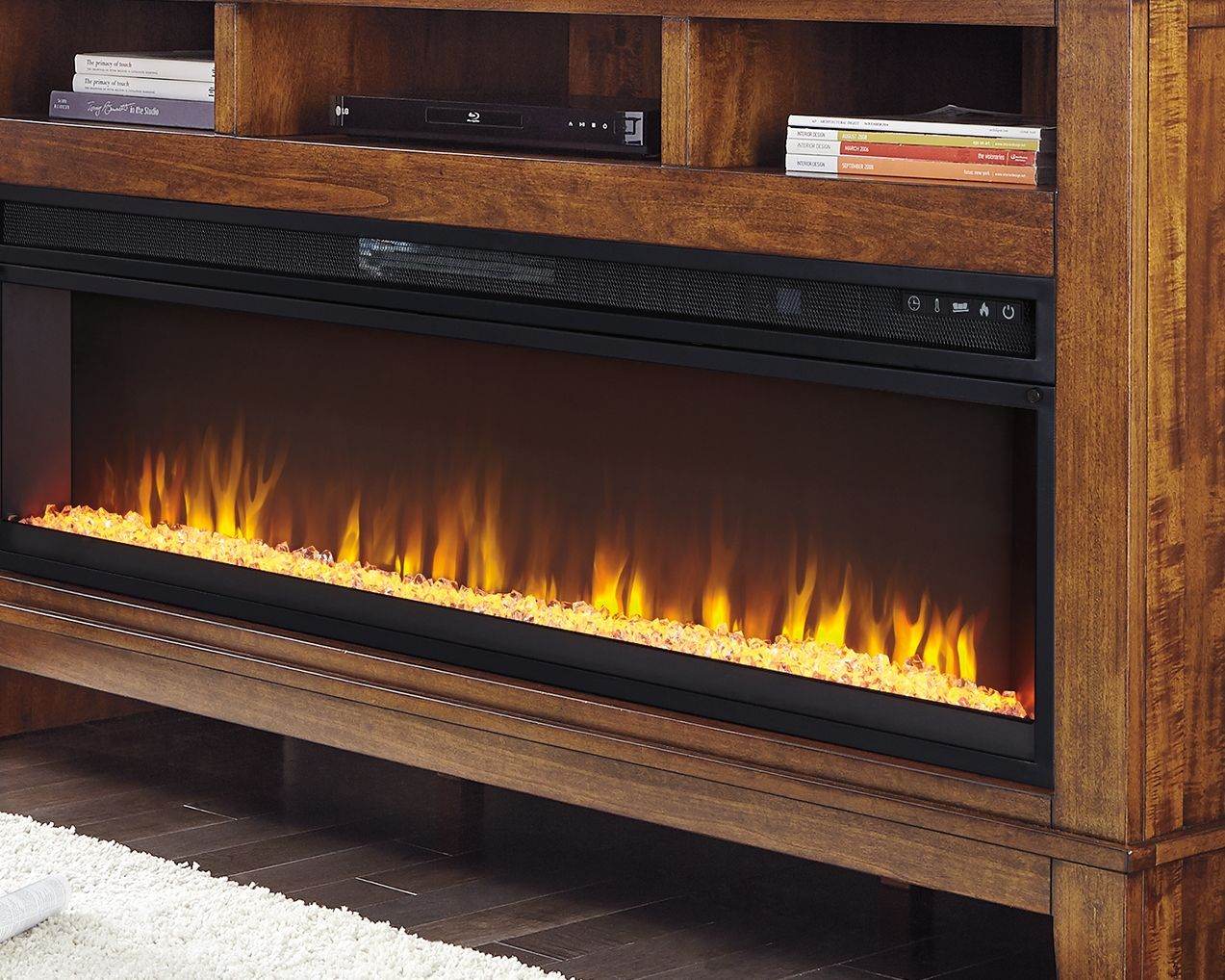Entertainment Accessories - Black - Wide Fireplace Insert - Forward Furniture
