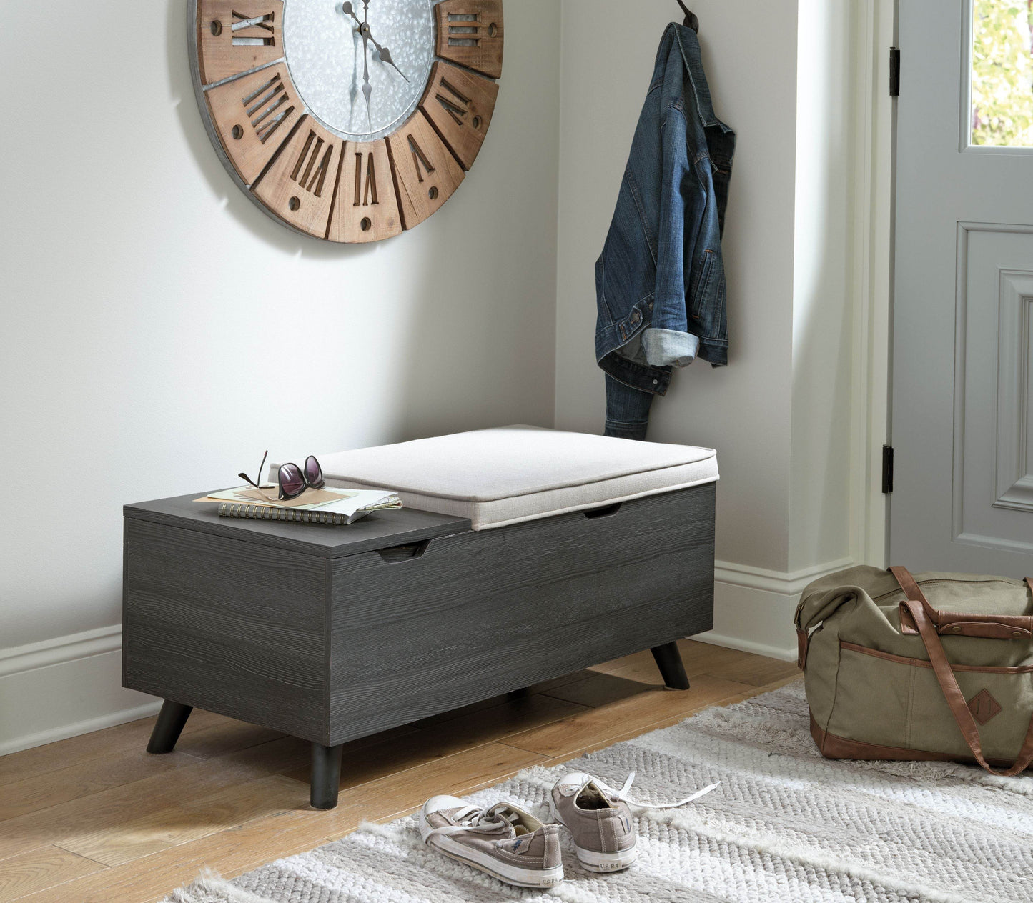 Yarlow - Dark Gray - Storage Bench - Forward Furniture