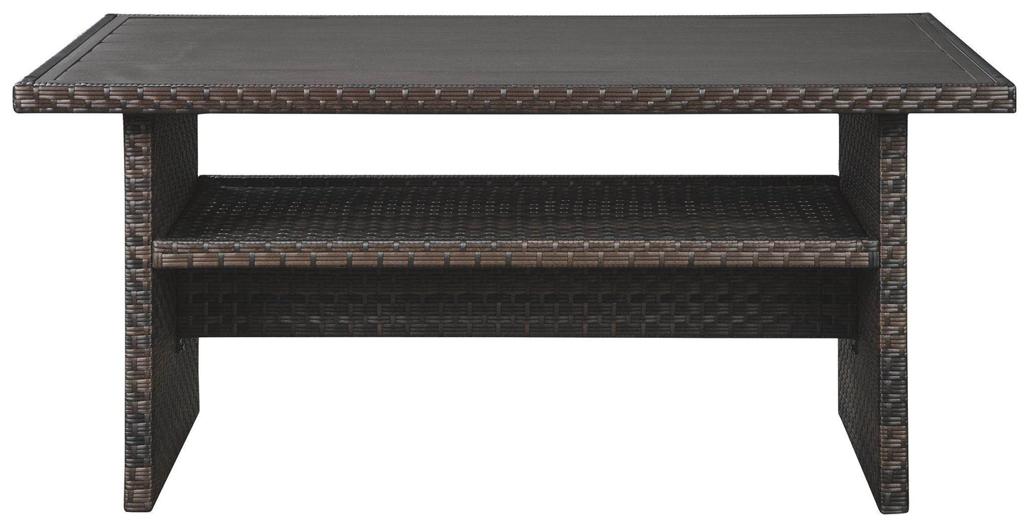 Easy Isle - Dark Brown / Beige - RECT Multi-Use Table - Forward Furniture