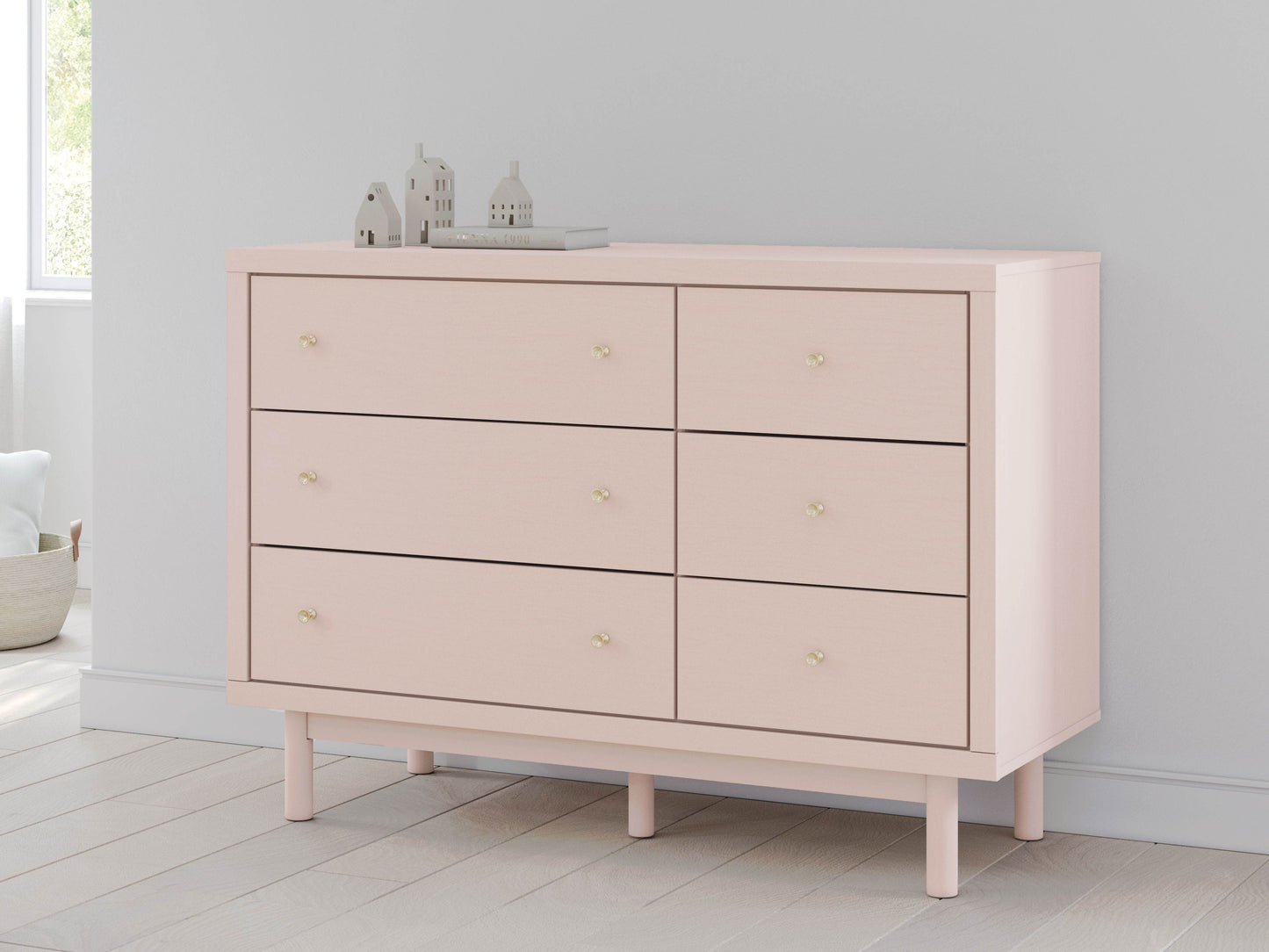 Wistenpine - Blush - Six Drawer Dresser - Forward Furniture