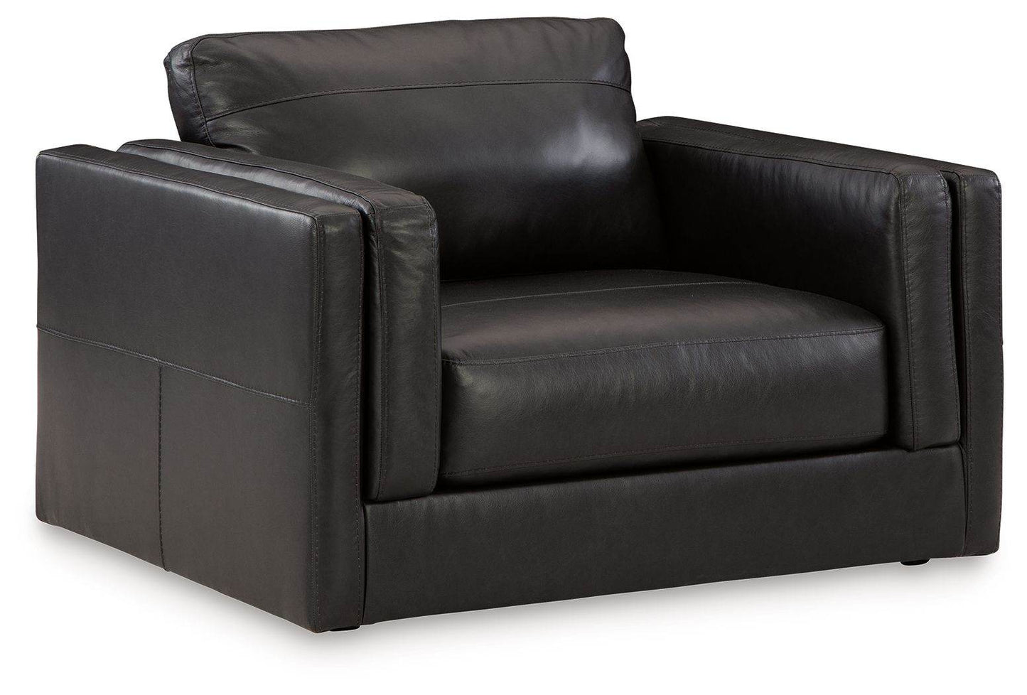 Amiata - Onyx - Chair And A Half - Leather Match - Forward Furniture