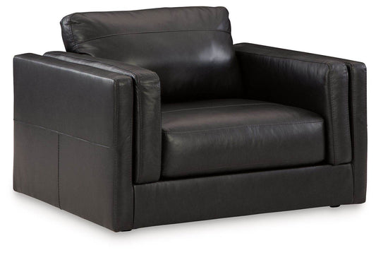 Amiata - Onyx - Chair And A Half - Leather Match - Forward Furniture