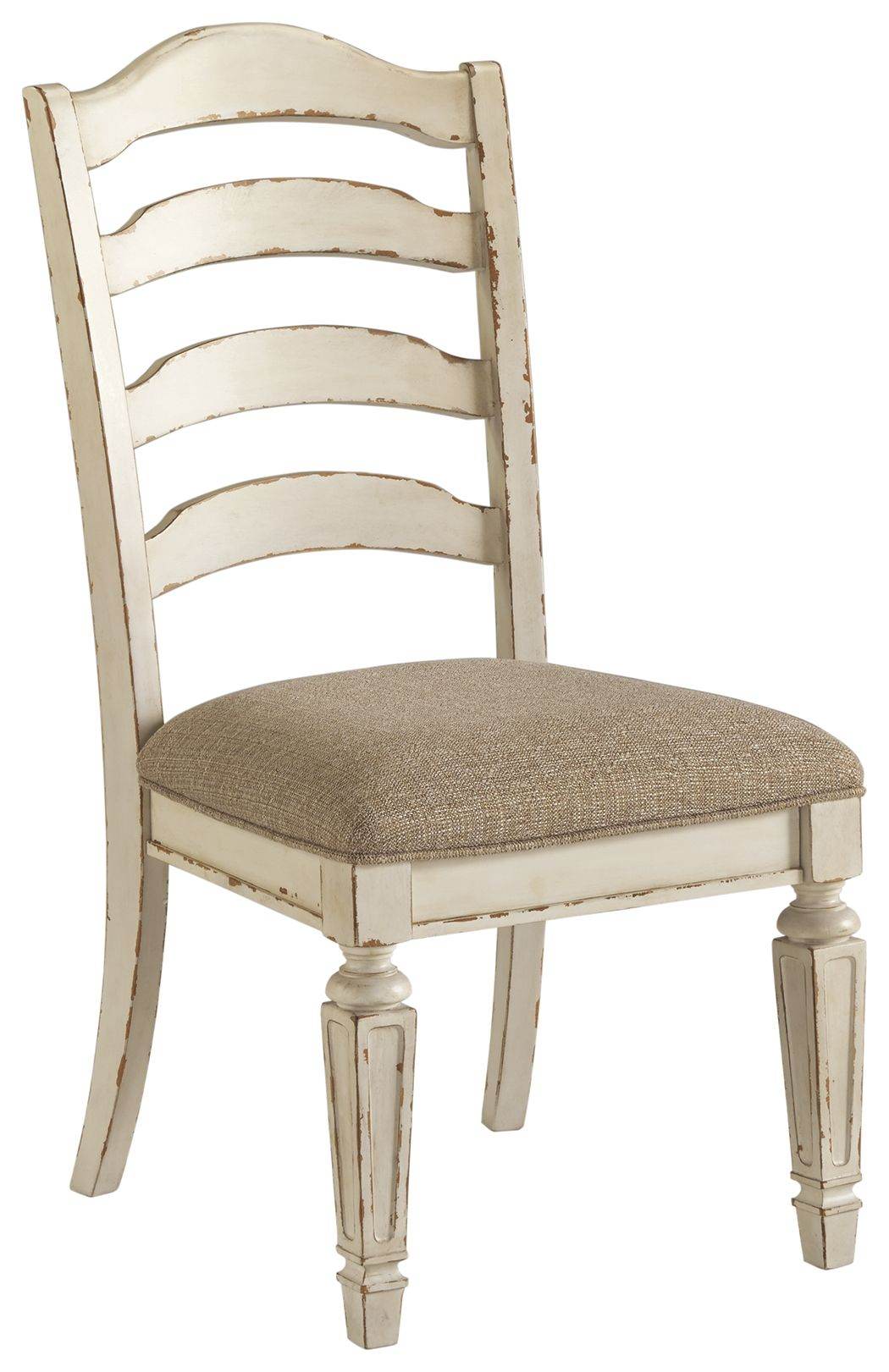 Realyn - Chipped White - Dining UPH Side Chair (Set of 2) - Ladderback - Forward Furniture