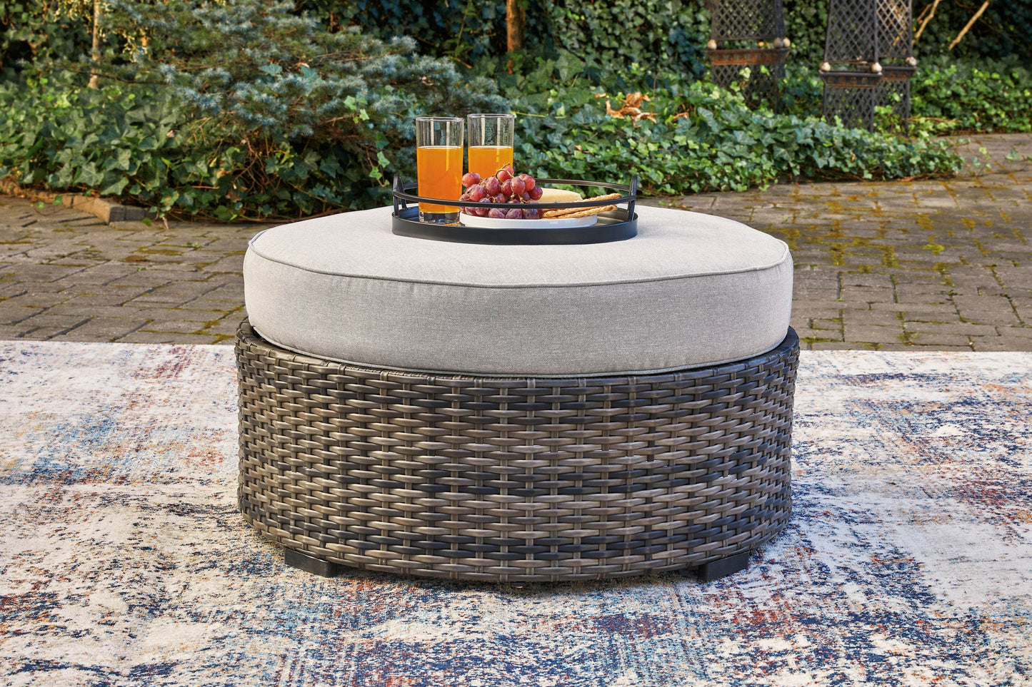 Harbor Court - Gray - Ottoman with Cushion - Forward Furniture