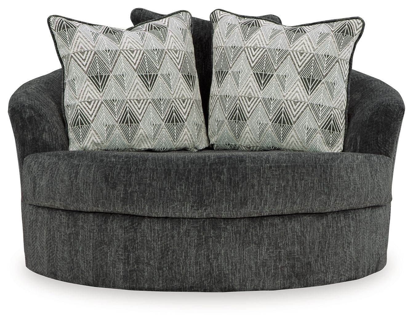 Biddeford - Shadow - Oversized Swivel Accent Chair - Forward Furniture