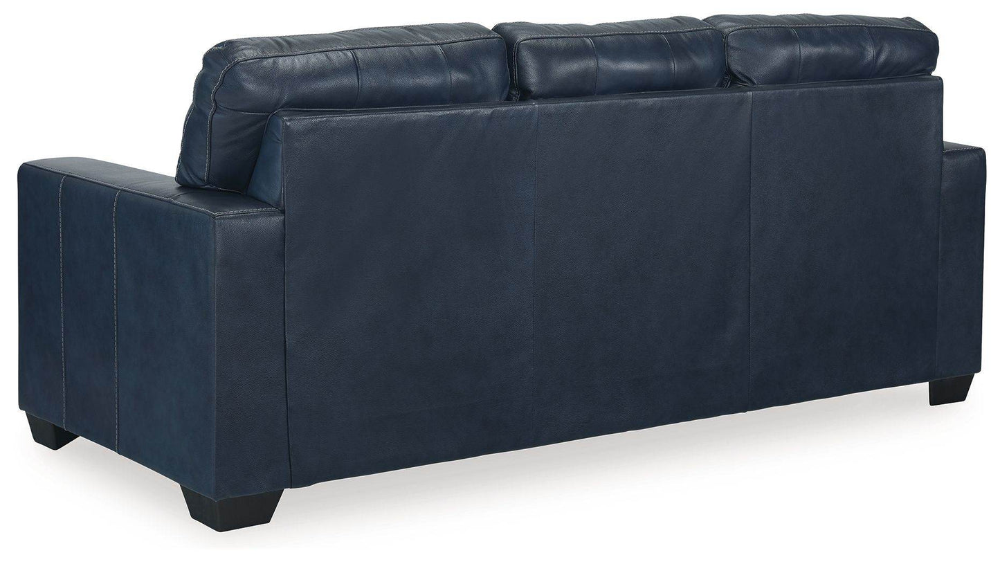 Santorine - Ocean - Queen Sofa Sleeper- Leather Match - Forward Furniture