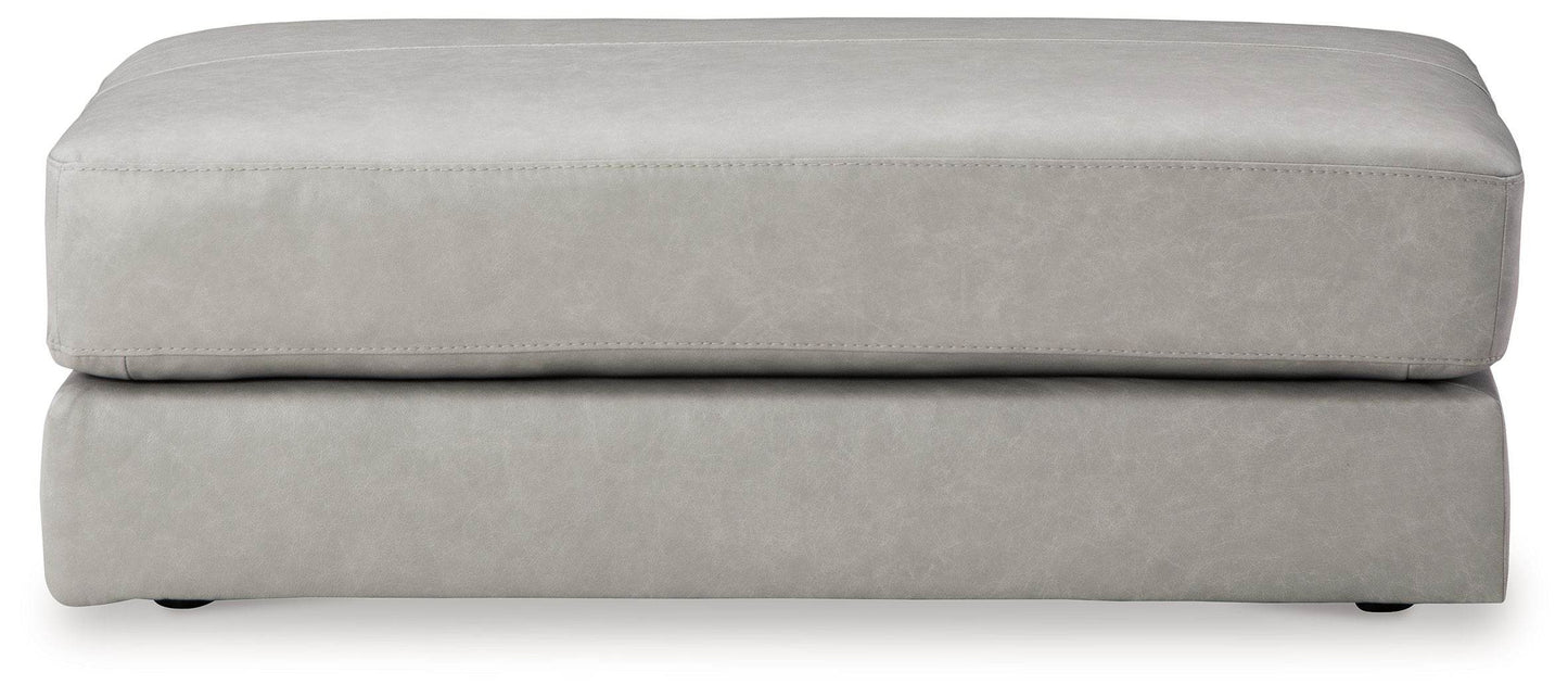 Amiata - Glacier - Oversized Accent Ottoman - Leather Match - Forward Furniture