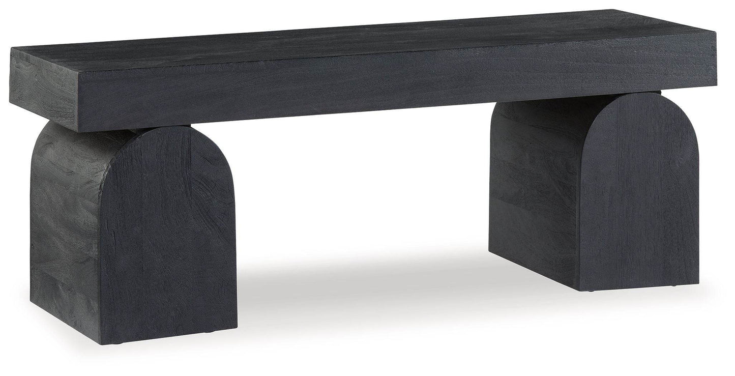 HoLGrove - Black - Accent Bench - Forward Furniture