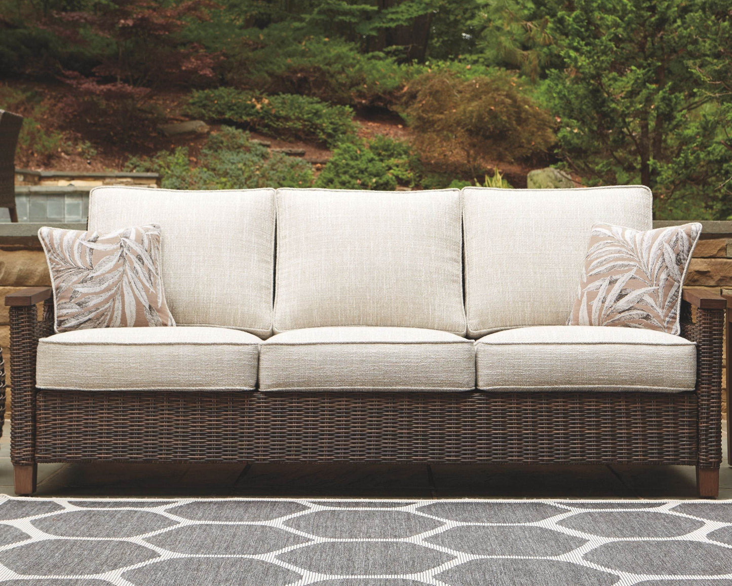 Paradise Trail - Medium Brown - Sofa with Cushion - Forward Furniture