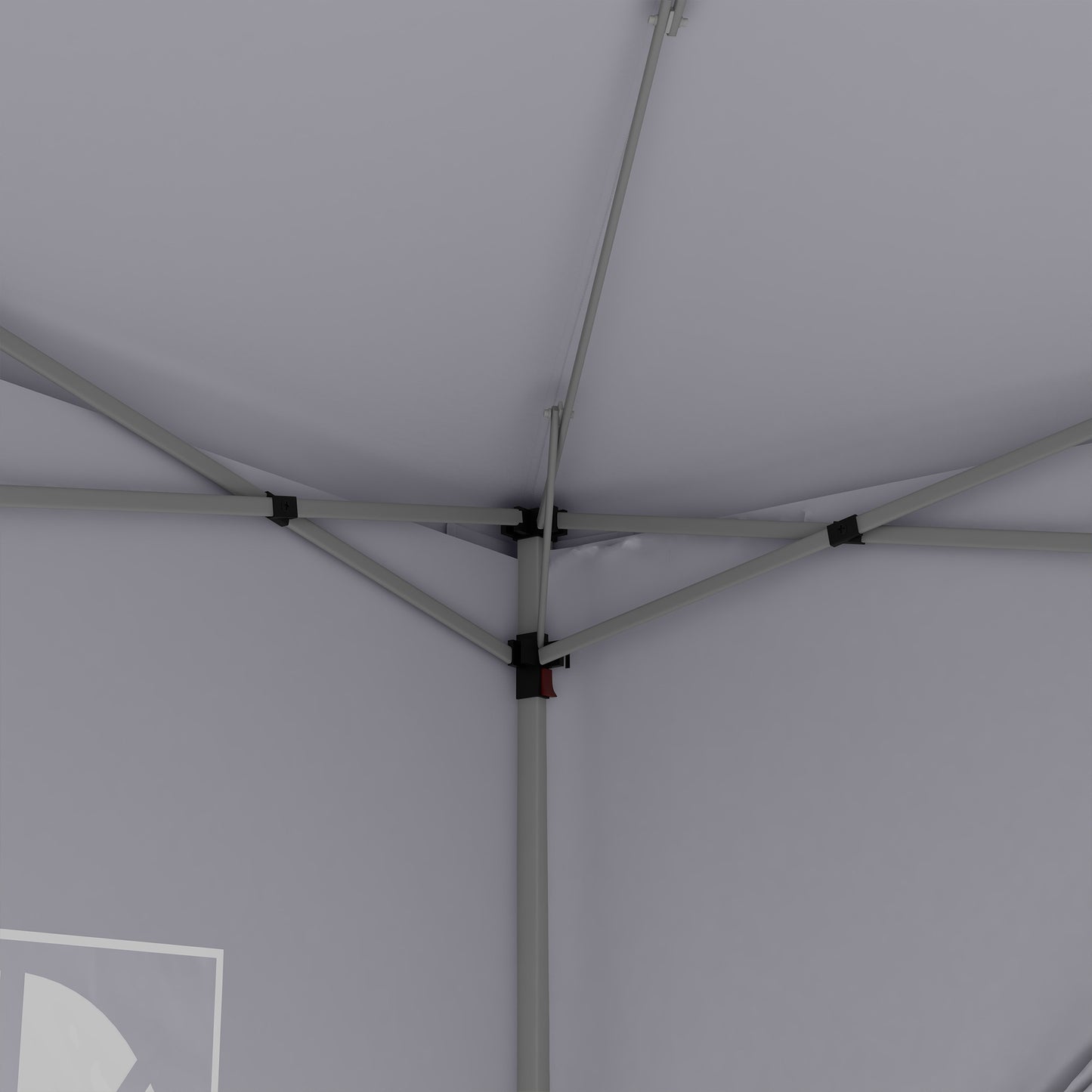 9.7' x 9.7' Outdoor Pop Up Party Tent Wedding Gazebo Canopy with Carrying Bag (White)