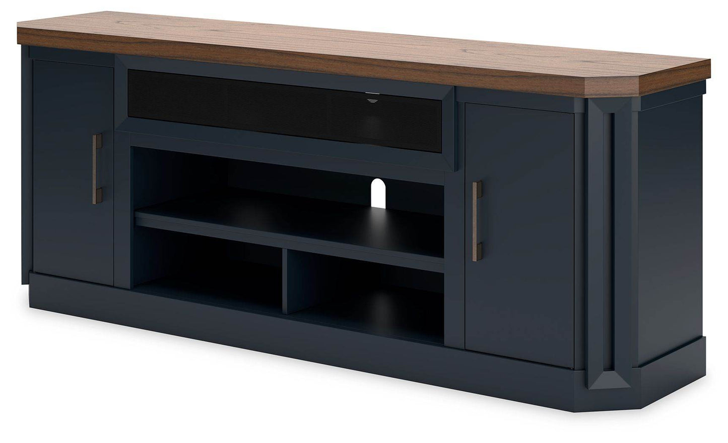 Landocken - Brown / Blue - XL TV Stand W/Fireplace Option - Forward Furniture
