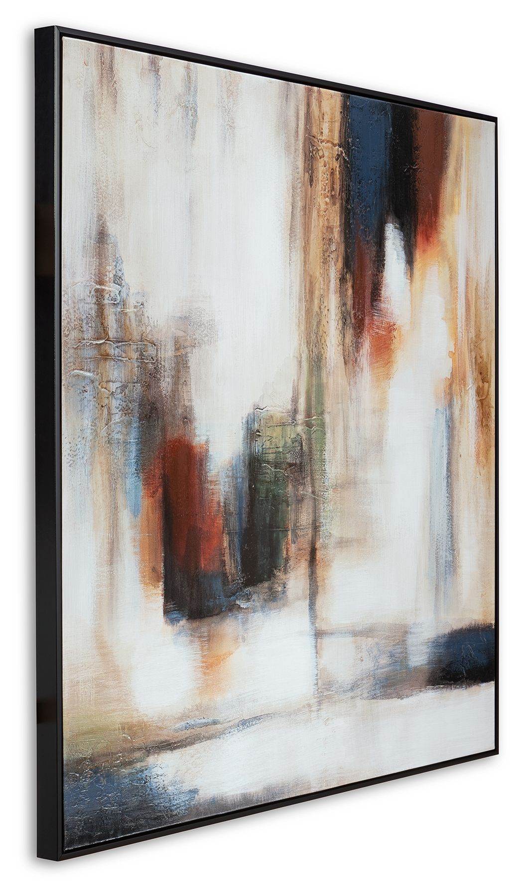 Pigeonford - White / Teal / Gold - Wall Art - Forward Furniture